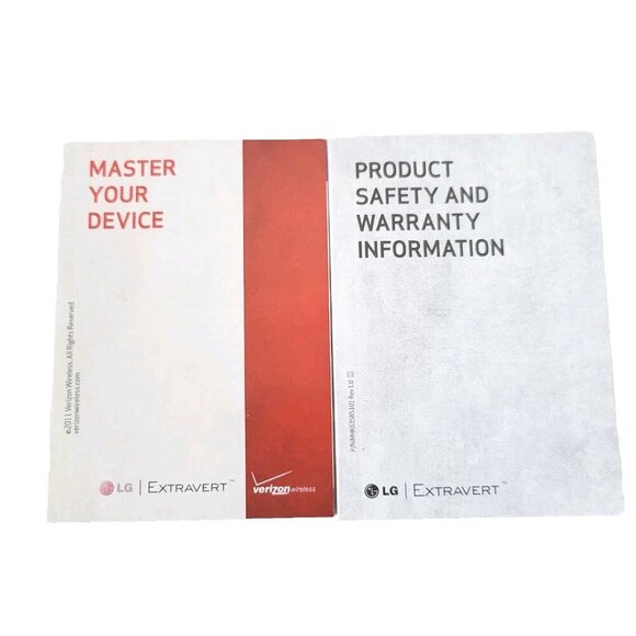 Verizon LG Extravert Owner's Manual Product & Warranty Information Booklets - Picture 1 of 2